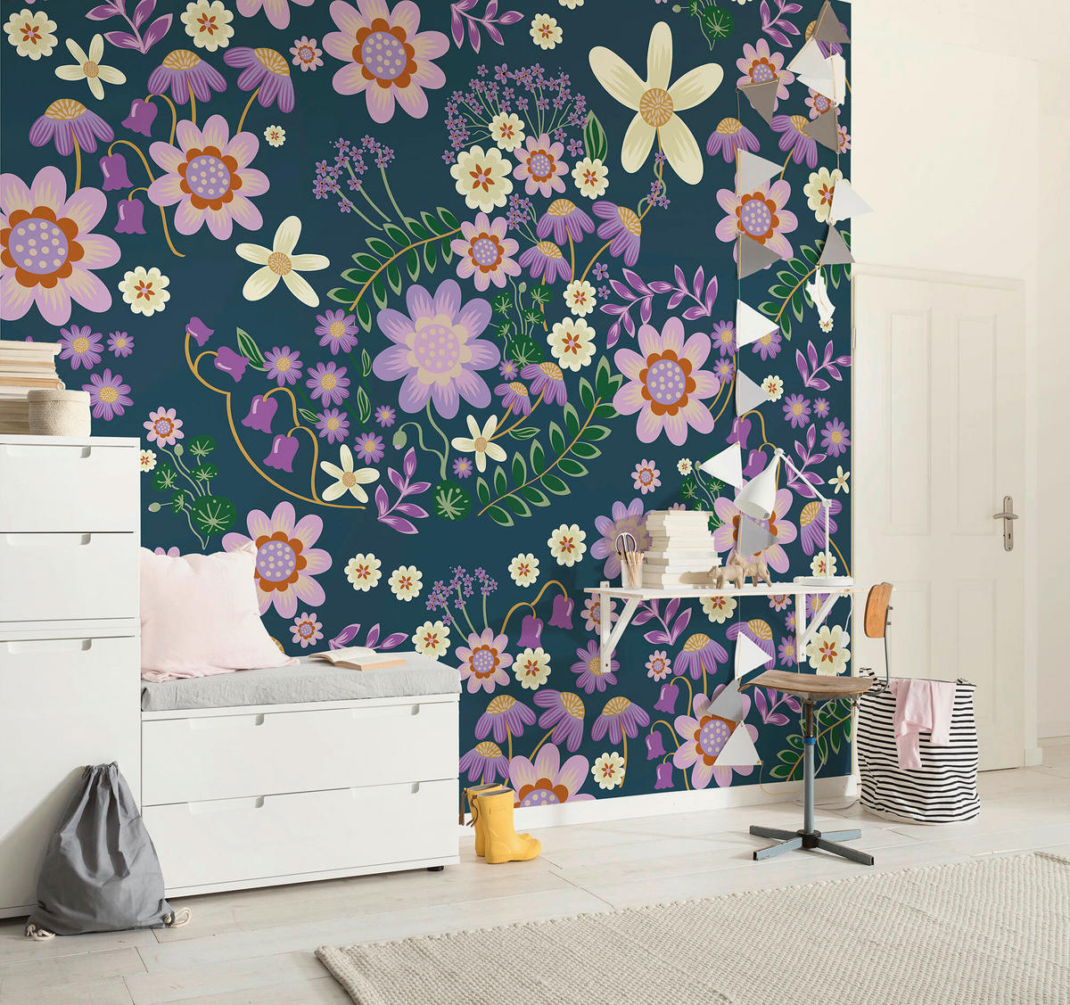 FOTOTAPETE - Graublau/Gelb, Design, Textil (250/250cm) - Disney