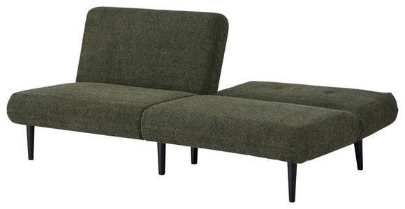 SCHLAFSOFA Webstoff Grün  - Schwarz/Grün, Design, Holz/Textil (184/80/87cm) - Carryhome