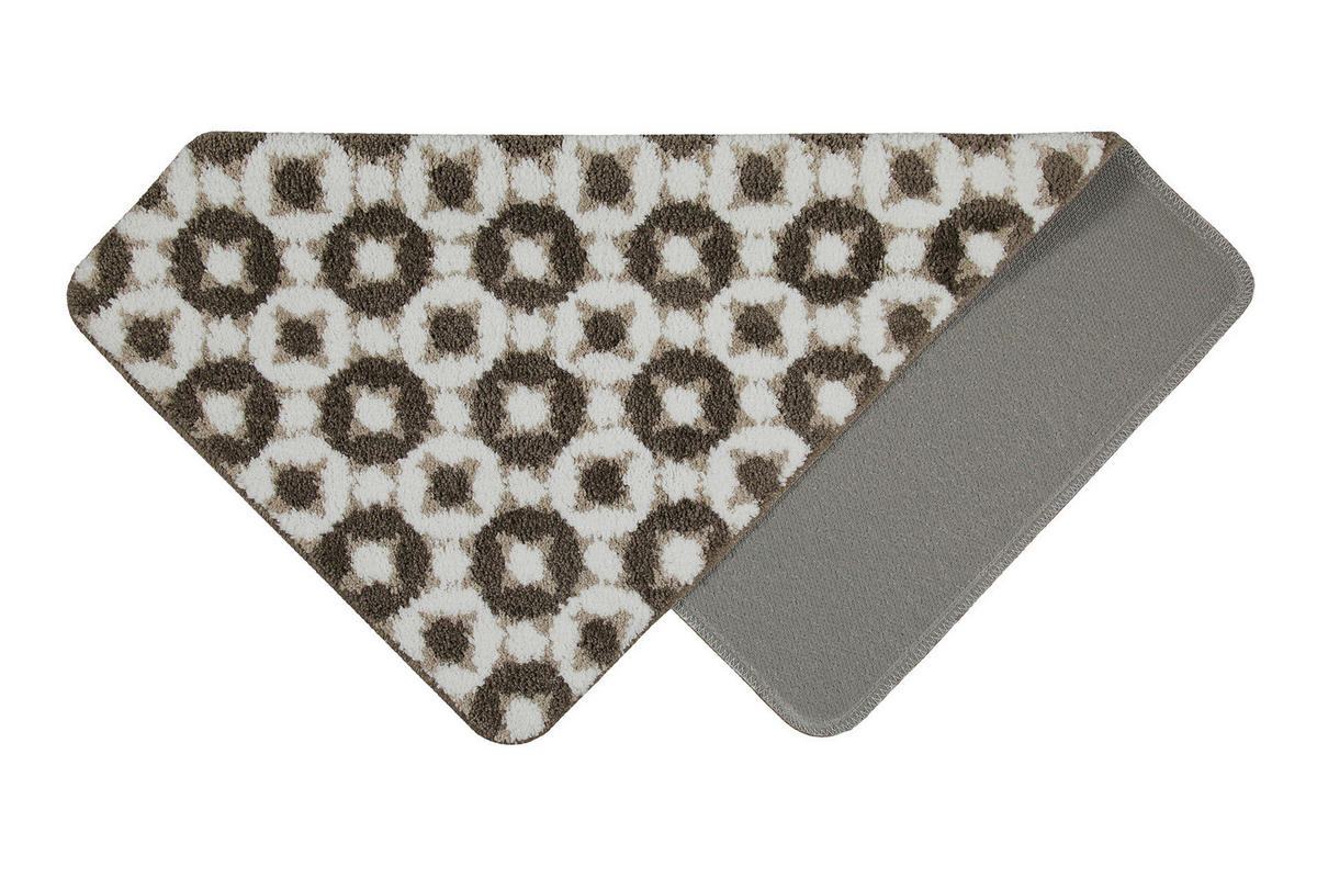 BADTEPPICH Weiß, Taupe, Beige 60/100 cm  - Taupe/Beige, Basics, Textil (60/100cm) - WECON HOME