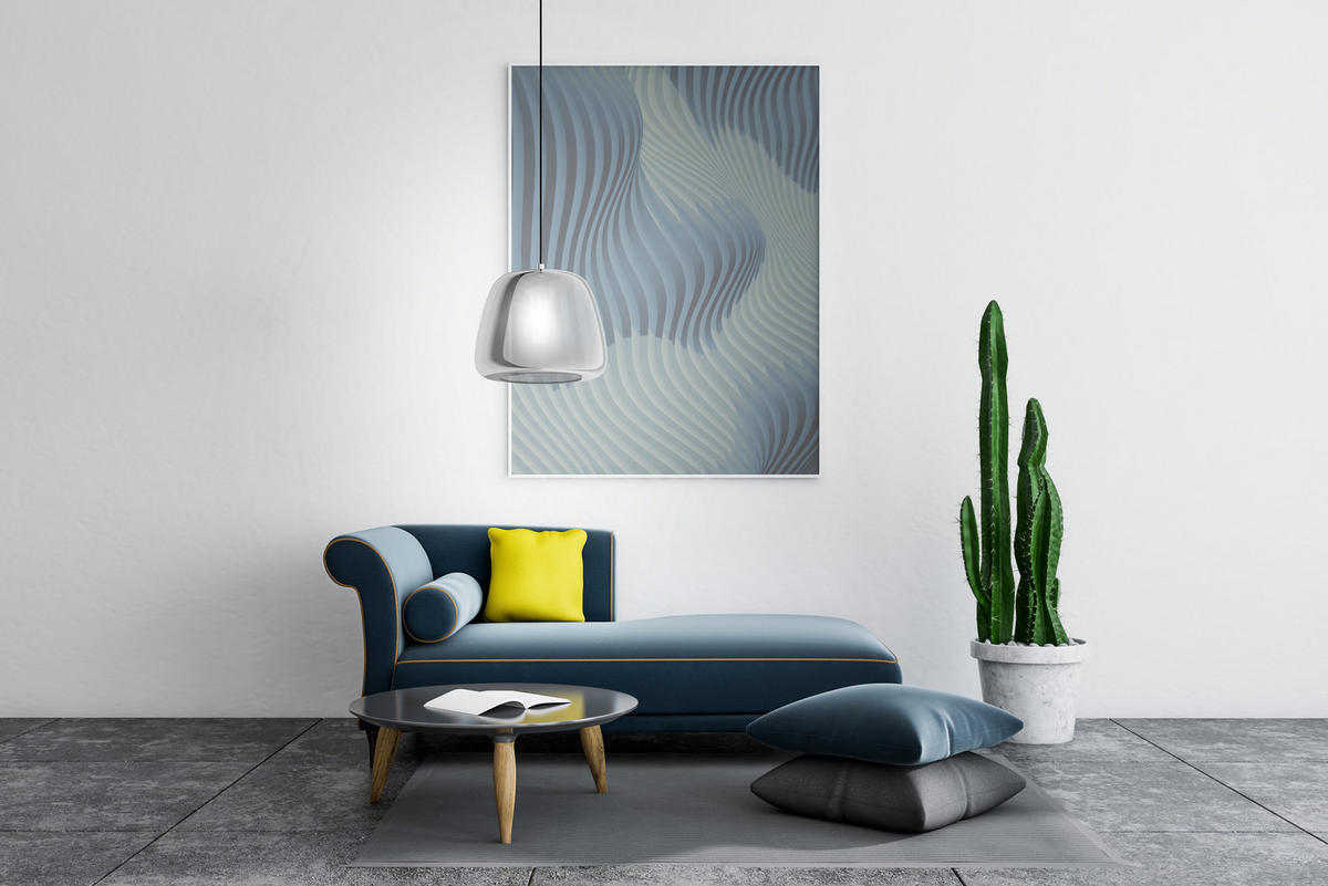 LUSTRĂ 35/110 cm  - argintiu, Design, sticlă/metal (35/110cm)