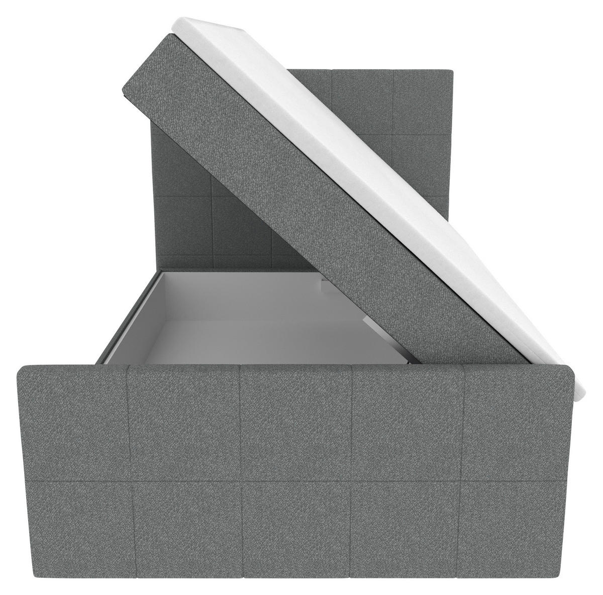 BOXBETT 100/200 cm  in Grau  - Grau, KONVENTIONELL, Kunststoff/Textil (100/200cm) - Boxxx