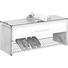 GARDEROBENBANK Champagner, Eichefarben - Champagner/Eichefarben, Design, Holzwerkstoff/Metall (98/43/37cm) - Moderano