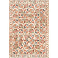 VINTAGE-TEPPICH Living Bathian 200/290 cm  in Creme, Terracotta, Graublau  - Graublau/Terracotta, LIFESTYLE, Kunststoff/Textil (200/290cm) - Lindorug