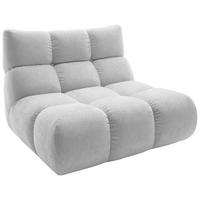 SESSEL Chenille Platinfarben  - Platinfarben/Schwarz, Design, Kunststoff/Textil (112/85/108cm) - Pure Home Lifestyle