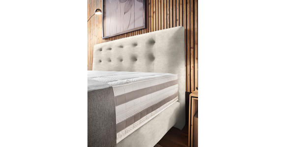 BOXSPRINGBETT 160/200 cm  in Creme  - Creme, KONVENTIONELL, Holz/Textil (160/200cm) - Dieter Knoll