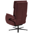 RELAXSESSEL in Leder Bordeaux  - Bordeaux/Schwarz, Design, Leder/Metall (70/117/85cm) - Dieter Knoll