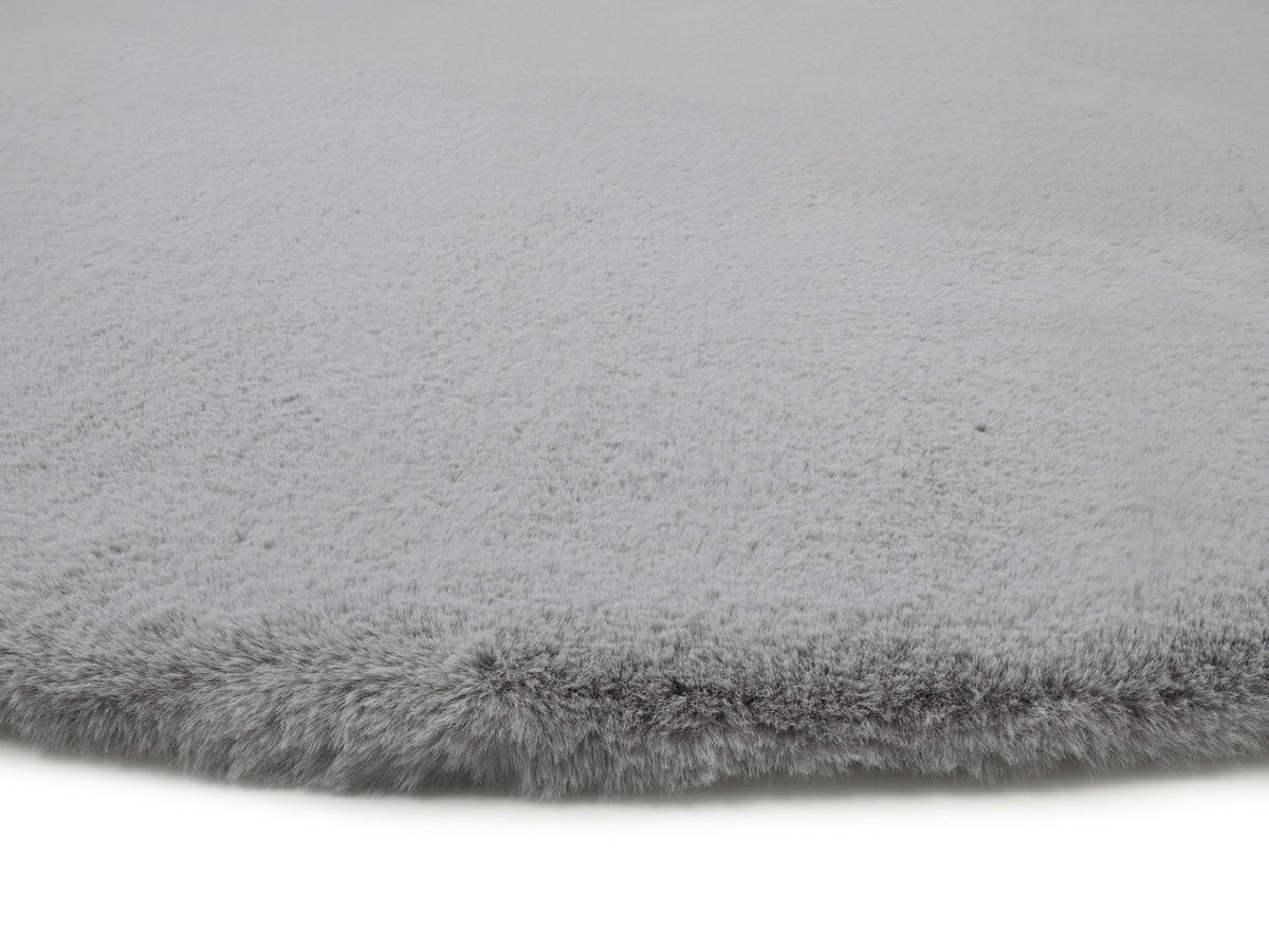 HOCHFLORTEPPICH 120/120 cm Silky Haven Grau  - Grau, Basics, Textil (120/120cm) - Novel