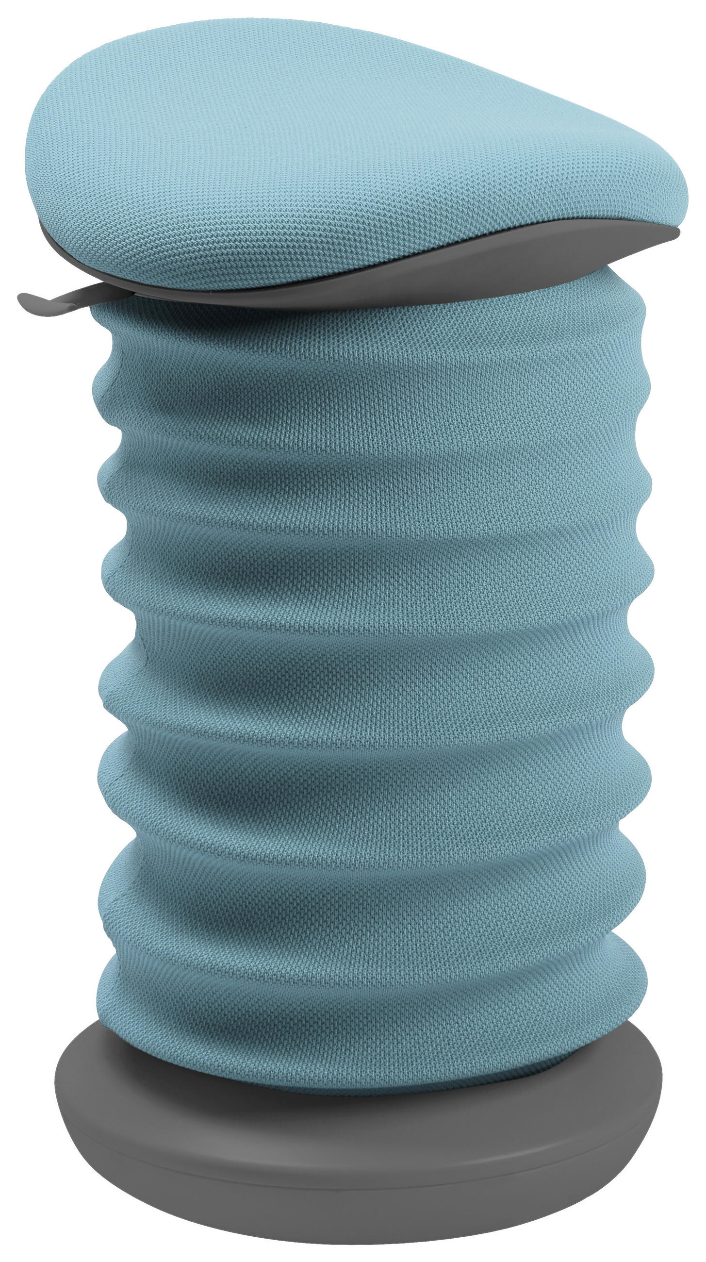 BÜROHOCKER Grau, Blaugrau  - Blaugrau/Grau, Design, Kunststoff/Textil (37,5/53-64/36cm) - Topstar