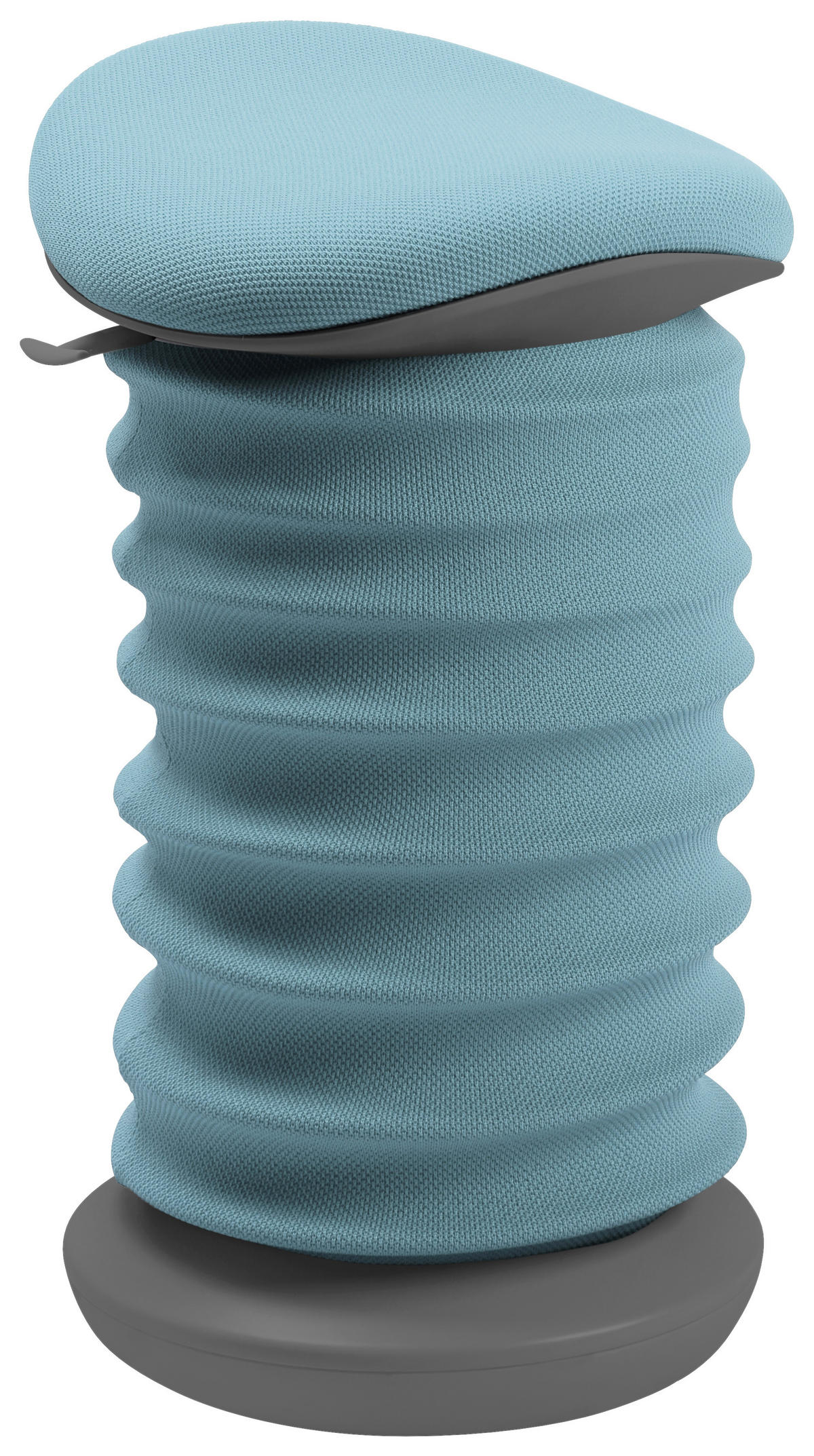 BÜROHOCKER Grau, Blaugrau  - Blaugrau/Grau, Design, Kunststoff/Textil (37,5/53-64/36cm) - Topstar