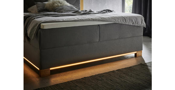 BOXSPRINGBETT 180/200 cm in Anthrazit - Anthrazit, Design, Holz/Holzwerkstoff (180/200cm) - Xora