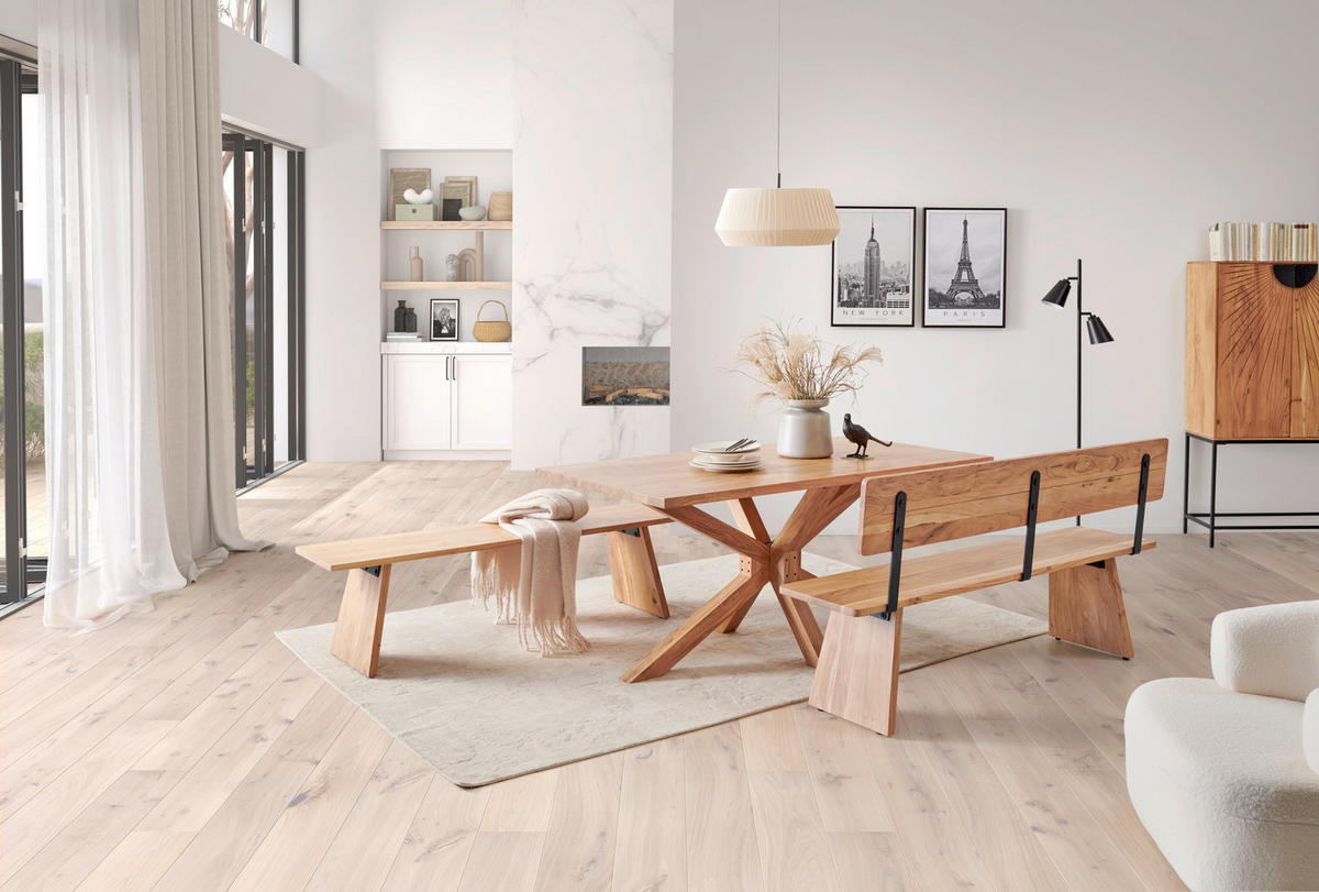 SITZBANK in Holz Akaziefarben  - Akaziefarben, MODERN, Holz (175/45/40cm) - MID.YOU