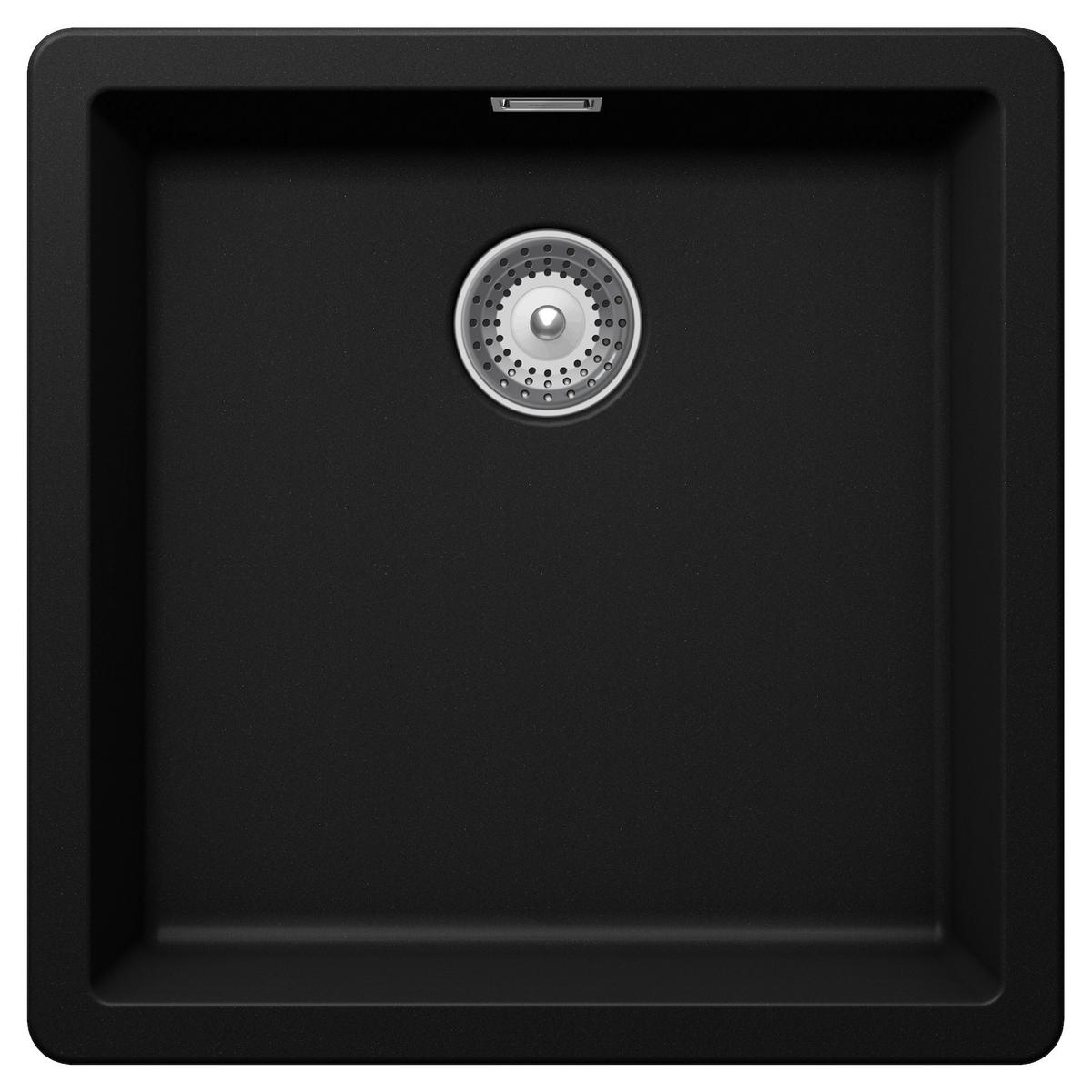 SPÜLE GREN100APUR  - Schwarz, Basics, Stein (45,6/45,6cm) - Schock