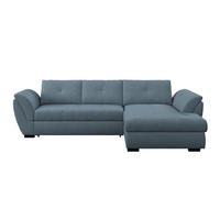 ECKSOFA Blau  - Blau/Schwarz, Konventionell, Textil (278/187cm) - MID.YOU