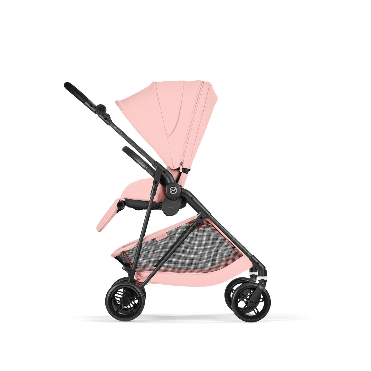 KINDERWAGEN  Melio Carbon  Candy Pink  - Hellrosa/Schwarz, Basics, Textil/Metall (82-91/49/96,5 - 107cm) - cybex GOLD