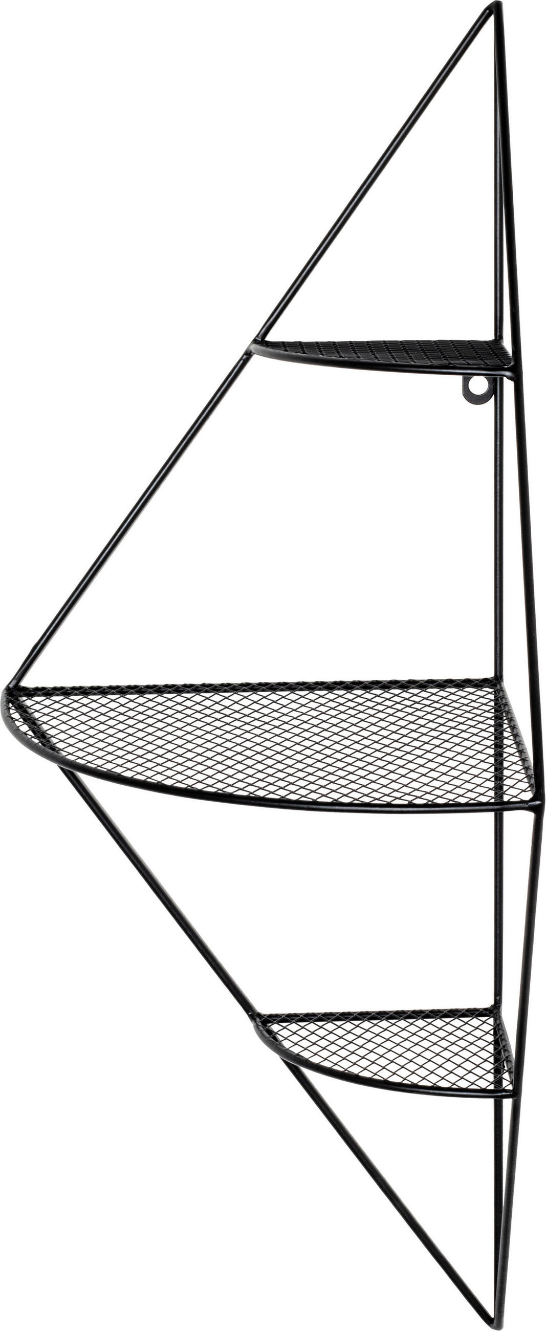 WANDREGAL Schwarz  - Schwarz, MODERN, Metall (36/70/26cm)