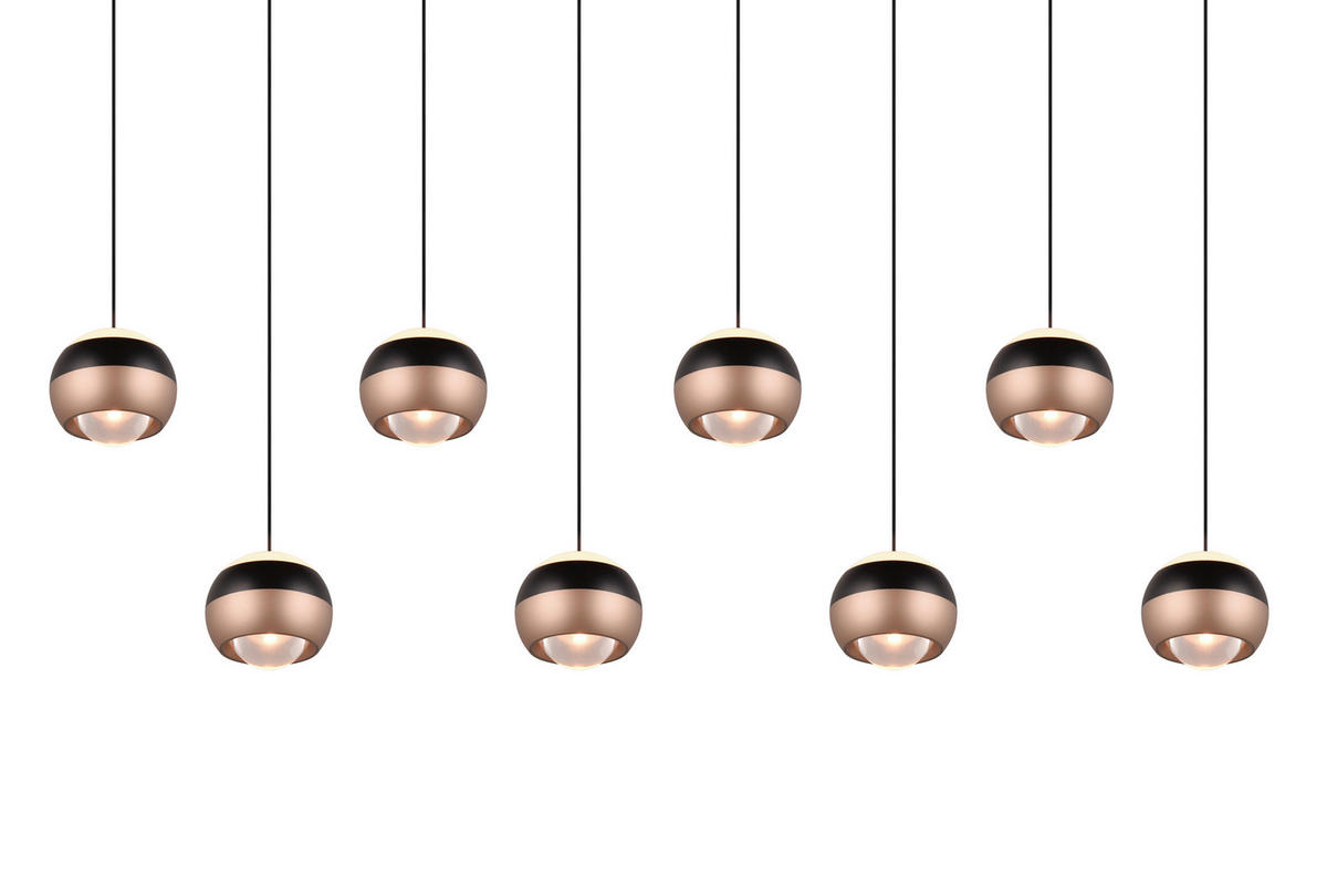 LED-HÄNGELEUCHTE 150/13/200 cm    - Schwarz, Design, Metall (150/13/200cm) - Trio Leuchten