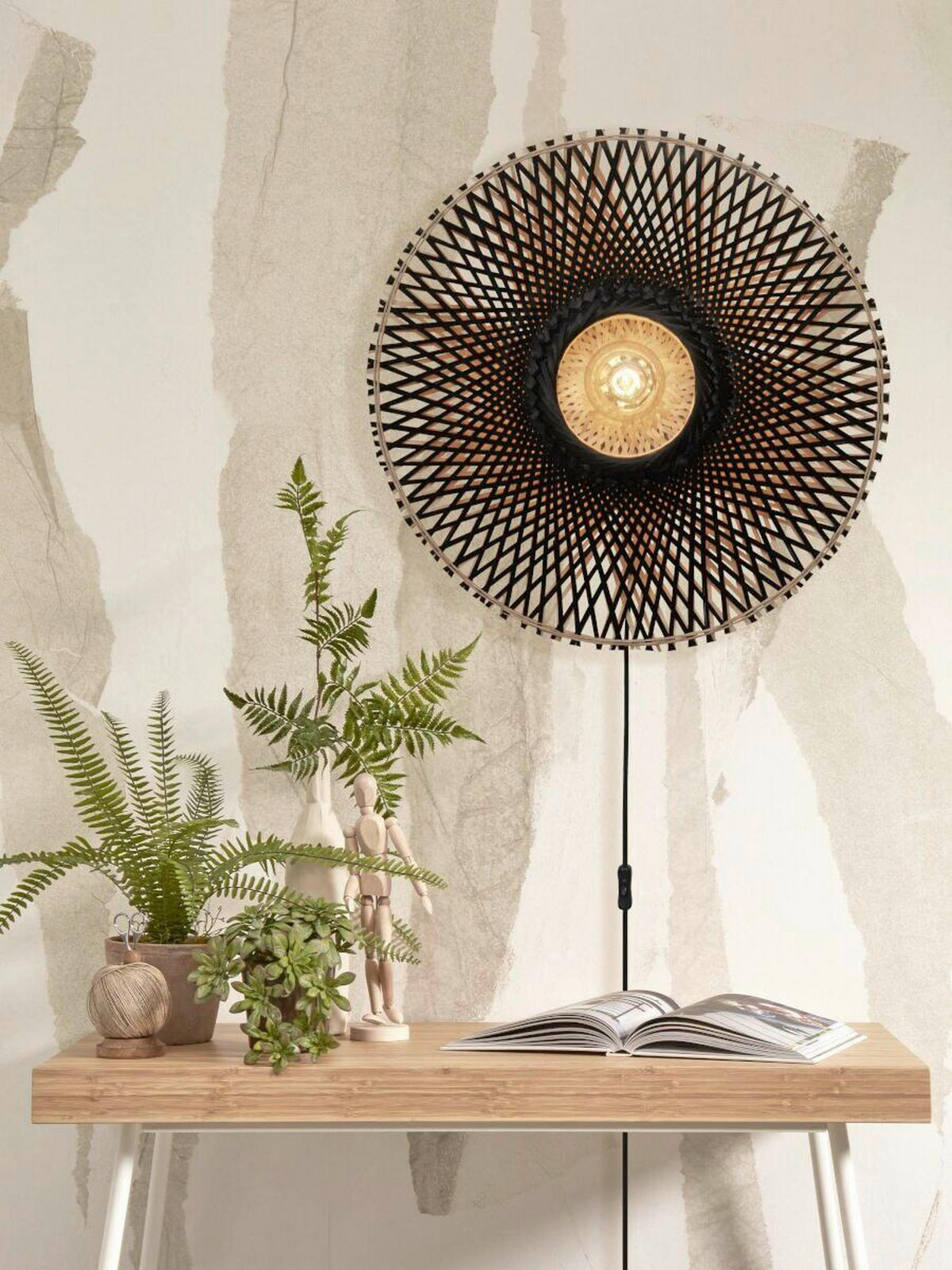 Aplică De Perete - culoare natur/negru, Trend (87/20/87cm) - Good & Mojo