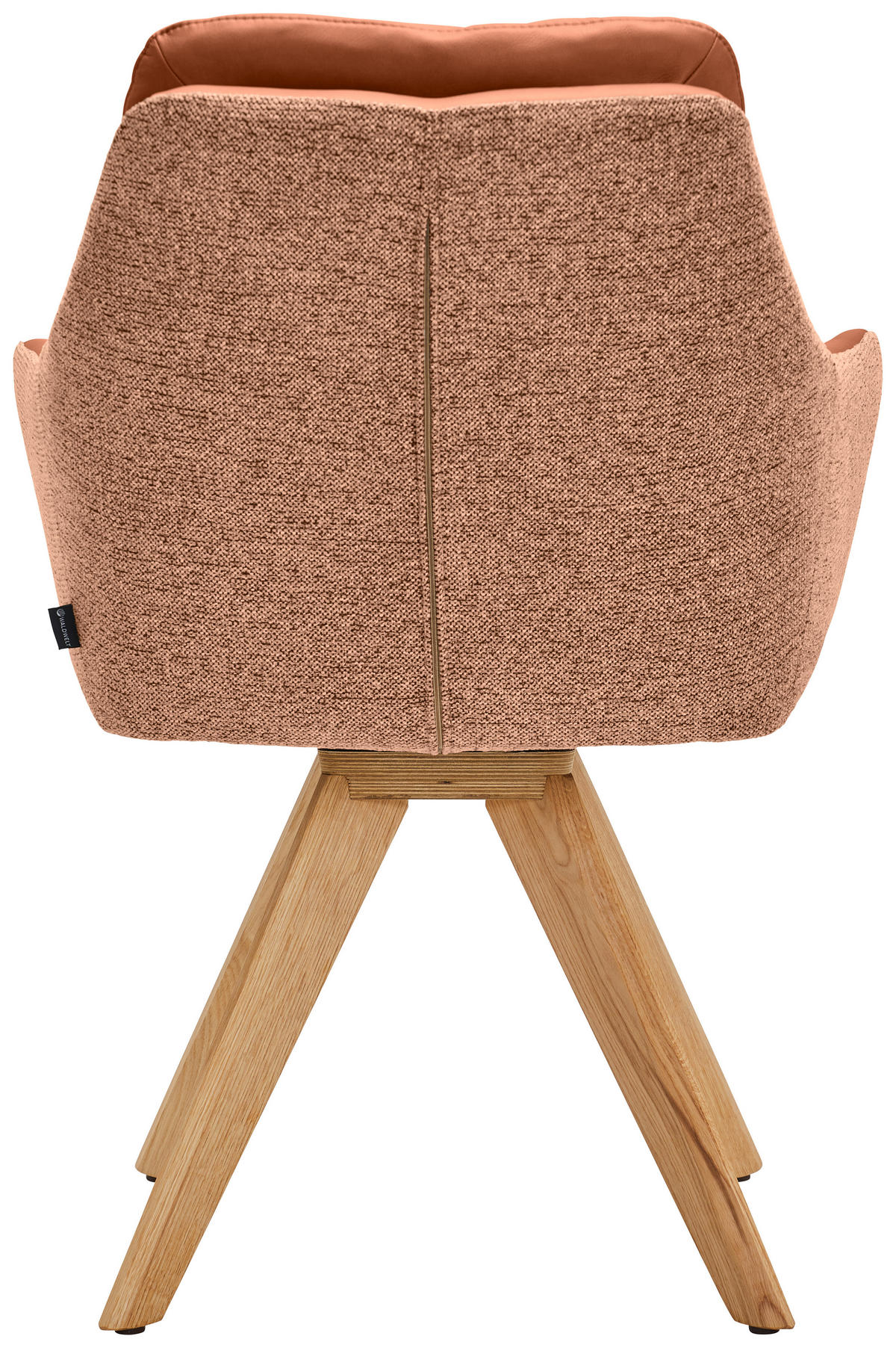 ARMLEHNSTUHL in Holz, Textil, Leder Haselnussfarben, Cognac, Wildeiche  - Wildeiche/Cognac, Design, Leder/Holz (62/90/65cm) - Waldwelt