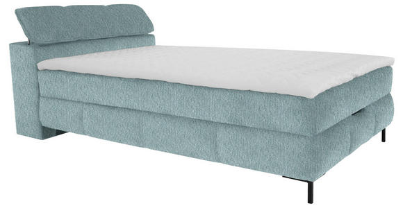 BOXBETT 120/200 cm in Blaugrau - Blaugrau/Schwarz, KONVENTIONELL, Holz/Holzwerkstoff (120/200cm) - Xora