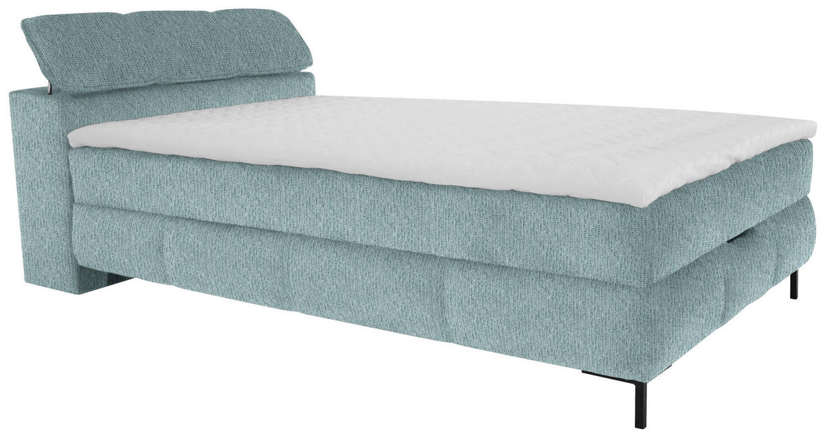 BOXBETT 140/200 cm  in Blaugrau  - Blaugrau/Schwarz, KONVENTIONELL, Holz/Holzwerkstoff (140/200cm) - Xora