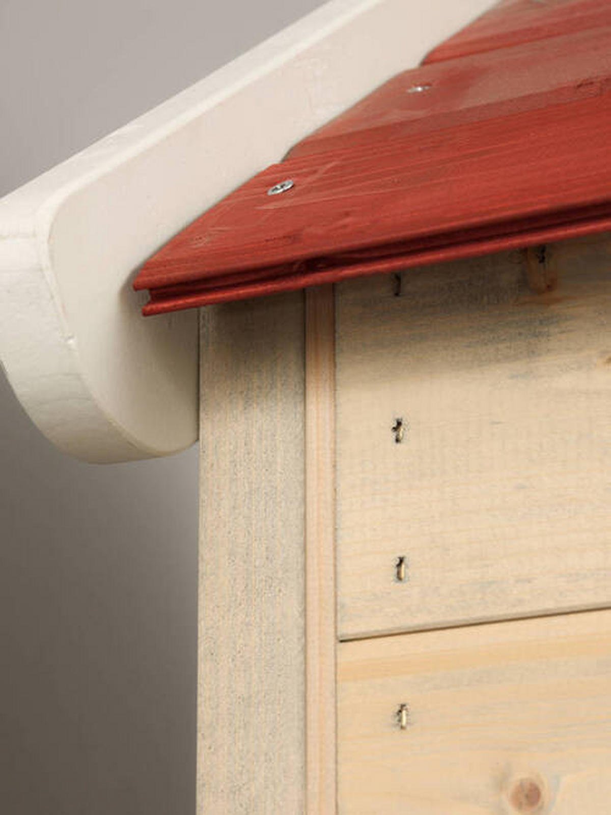 SPIELHAUS 155/168/120 cm  - Rot/Naturfarben, KONVENTIONELL, Holz (155/168/120cm) - Ambia Garden