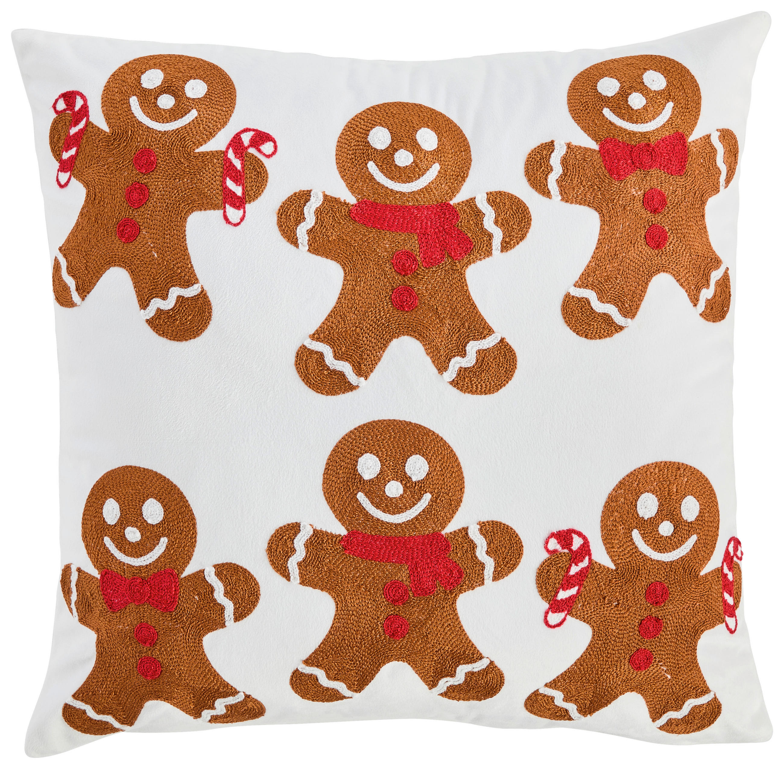 KISSENBEZUG GINGERMAN  - Rot/Braun, Design, Textil (45cm) - X-Mas