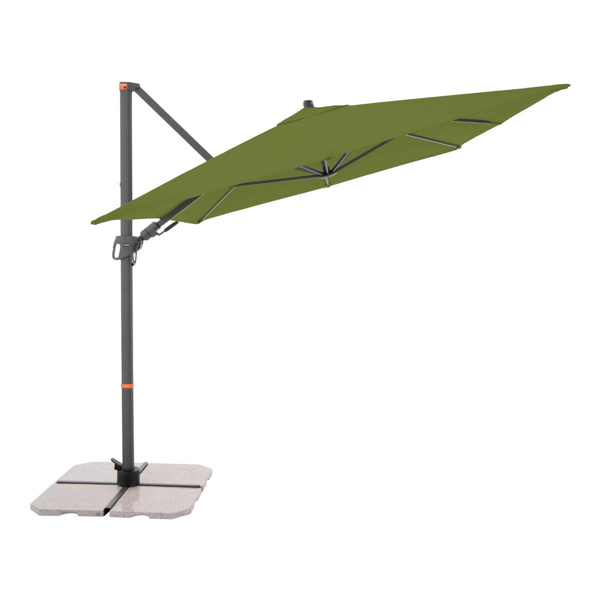 AMPELSCHIRM 300x240 cm  - Anthrazit/Grün, Basics, Textil/Metall (320/240cm) - Doppler