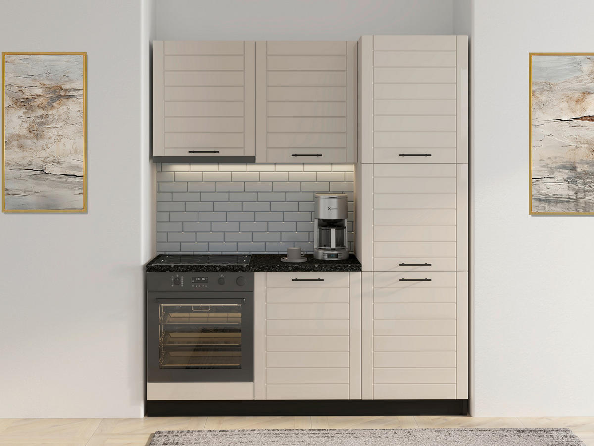 KONYHAI ALSÓSZEKRÉNY - homokszínű/fehér, Basics, faalapú anyag (60/82/56,2cm) - Carryhome