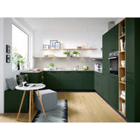 EINBAUKÜCHE SILVIA  - Dunkelgrün, Design, Holzwerkstoff - Novel