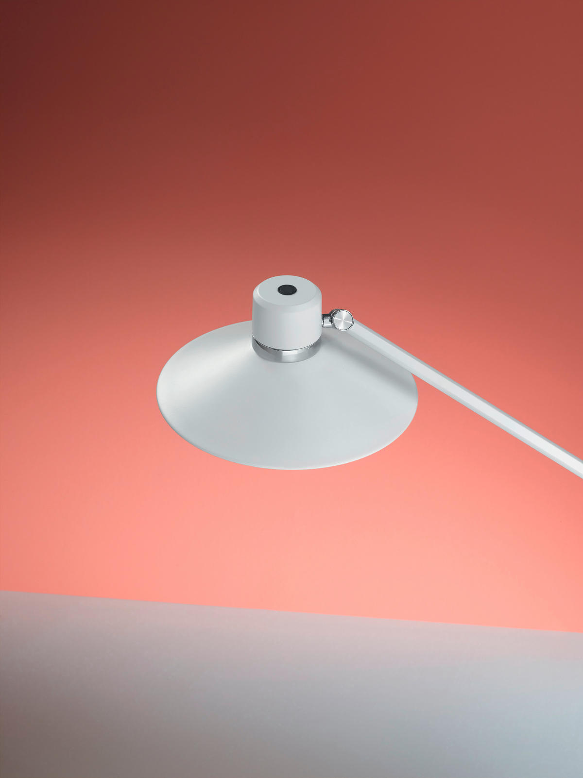 LED-SCHREIBTISCHLEUCHTE Panarea 78/85 cm   - Chromfarben/Weiß, Basics, Metall (78/85cm) - Fabas Luce