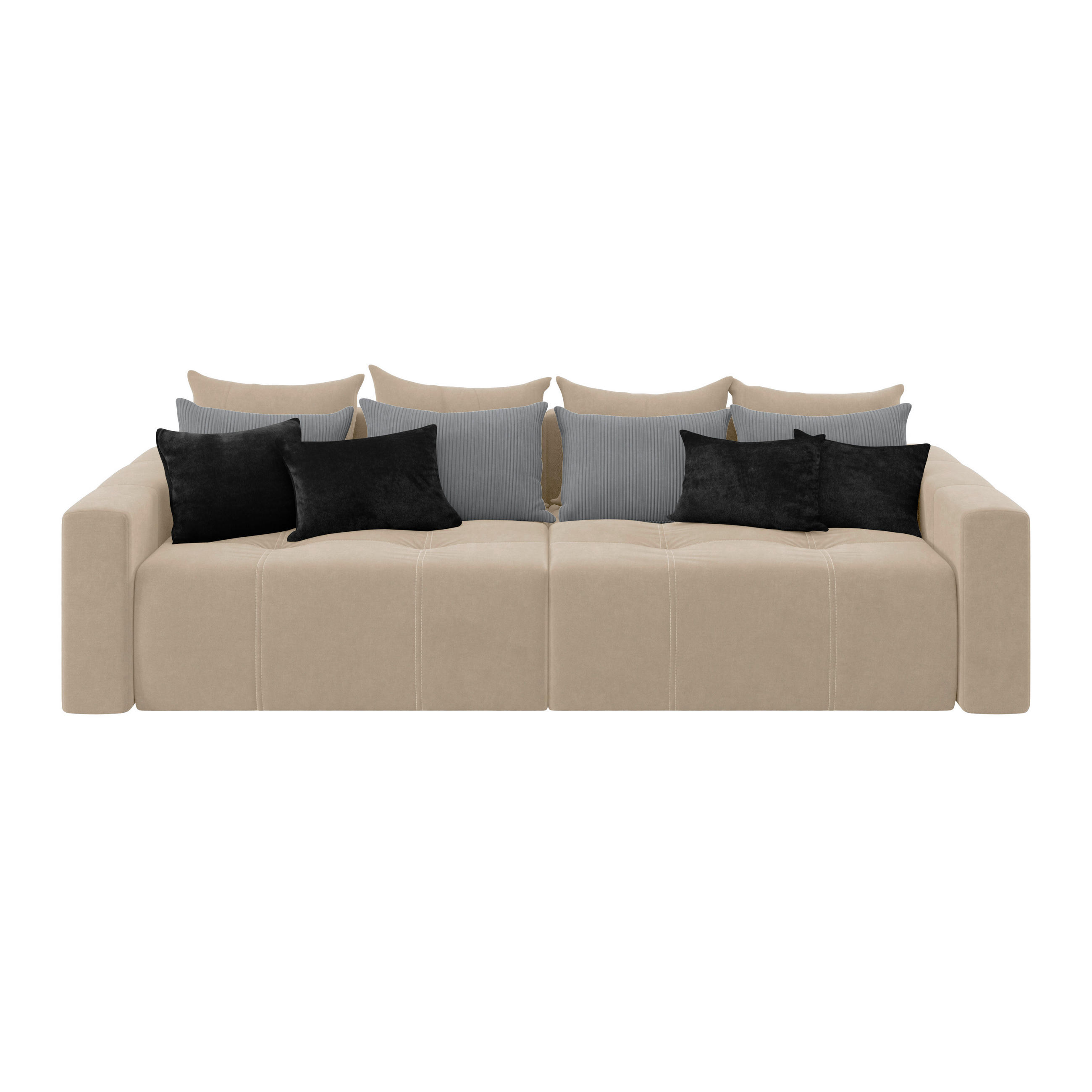 Big Sofa mit Schlaffunktion Hanna B: 280 cm Beige