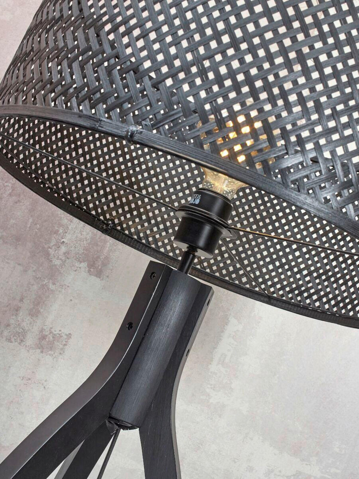 STOJACÍ LAMPA, 50/50/145 cm - černá, Trend (50/50/145cm) - Good & Mojo