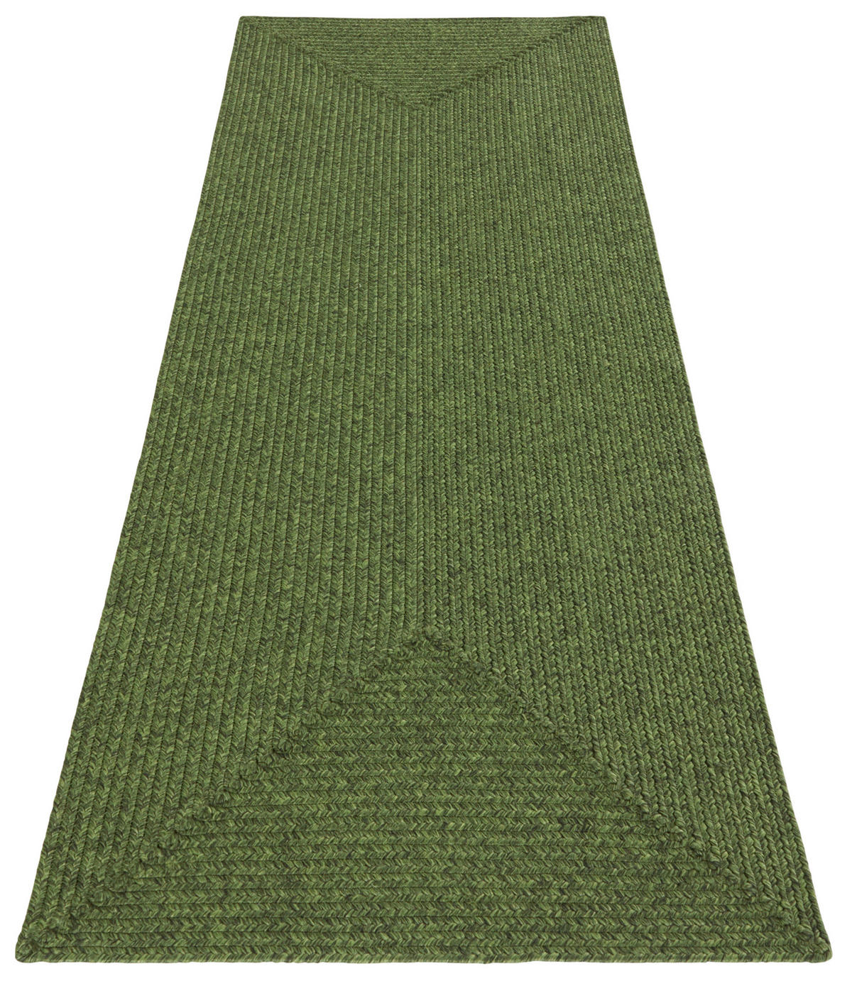 LÄUFER 80/200 cm Braided  - Smaragdgrün, Basics, Kunststoff (80/200cm)