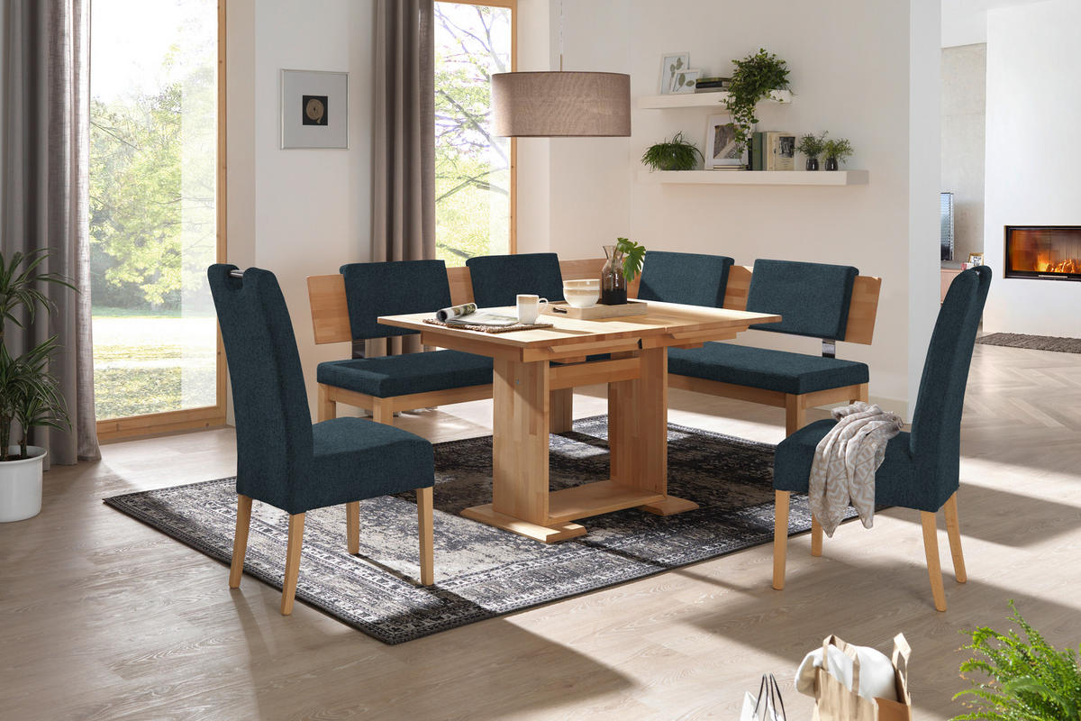 STUHL in Holz, Metall, Textil Anthrazit, Buchefarben  - Anthrazit/Buchefarben, Natur, Holz/Textil (47/103/60cm) - Cantus