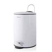 TRETEIMER TUBO 3 L  - Schwarz/Weiß, Basics, Kunststoff/Metall (17,3/24,5cm) - Blomus