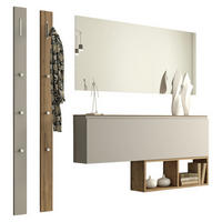 GARDEROBE 5-teilig  in 180/185/22 cm  - Sandfarben/Eichefarben, Design, Holzwerkstoff (180/185/22cm) - Moderano