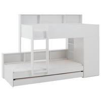 EMELETES ÁGY - barna/fehér, Design, faalapú anyag (90/200cm) - Xora