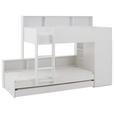 ETAGENBETT 90/200 cm  - Braun/Weiß, Design, Holzwerkstoff (90/200cm) - Xora
