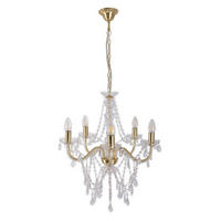 KRONLEUCHTER 52/85 cm   - Goldfarben, ROMANTIK / LANDHAUS, Kunststoff/Metall (52/85cm) - Näve