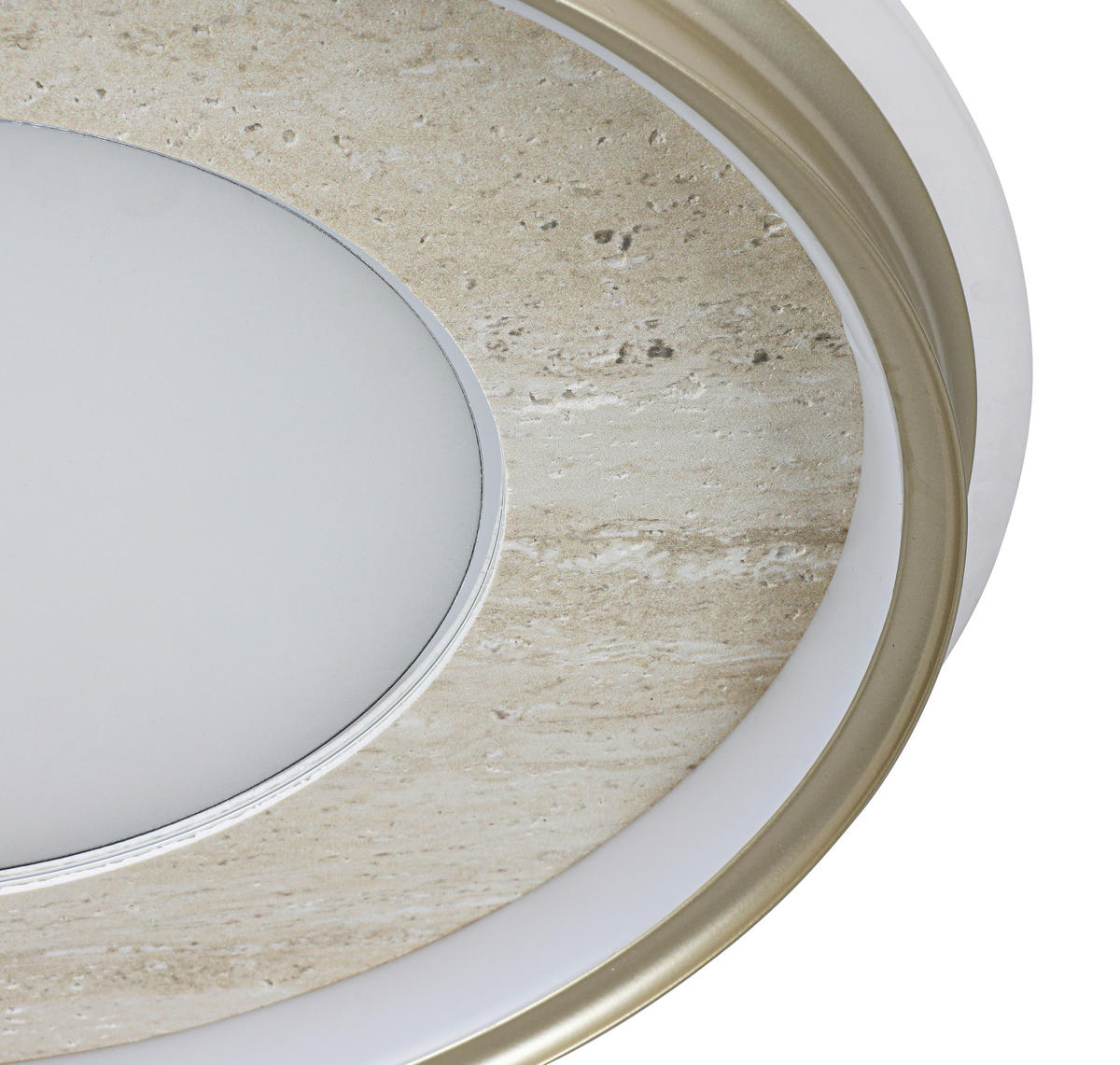 DECKENLEUCHTE 52/8 cm  - Chromfarben/Champagner, Trend, Kunststoff/Metall (52/8cm) - Collett's Monde