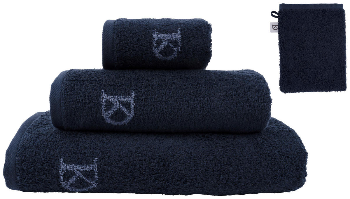 WASCHLAPPEN Basic Blau, Grau 3-teilig  - Blau/Grau, Design, Textil (16/21cm) - Dieter Knoll