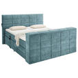 BOXSPRINGBETT 180/200 cm  in Petrol  - Petrol, KONVENTIONELL, Textil (180/200cm) - Carryhome