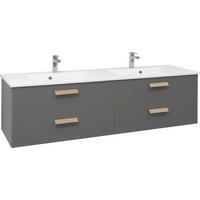 WASCHTISCHKOMBI 185 cm  - Hellbraun/Weiß, KONVENTIONELL, Naturmaterialien/Holz (185cm) - Dieter Knoll