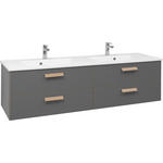 WASCHTISCHKOMBI 185 cm  - Hellbraun/Weiß, KONVENTIONELL, Naturmaterialien/Holz (185cm) - Dieter Knoll