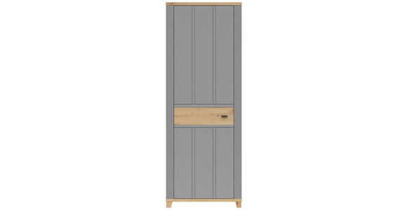 GARDEROBENSCHRANK 74/203/38 cm  - Graphitfarben/Eiche Artisan, LIFESTYLE, Holzwerkstoff/Kunststoff (74/203/38cm) - Hom`in