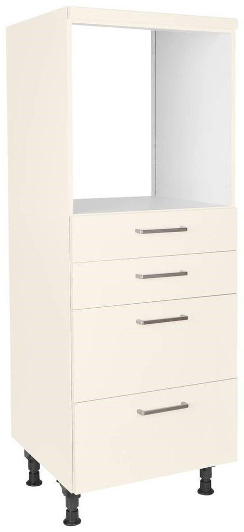 GERÄTEUMBAUSCHRANK 60/168/58 cm  in Magnolie  - Edelstahlfarben/Magnolie, MODERN, Holzwerkstoff/Metall (60/168/58cm) - Nobilia