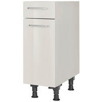 SCHUBKASTENUNTERSCHRANK 30/87/56 cm  in Hellgrau  - Edelstahlfarben/Hellgrau, MODERN, Holzwerkstoff/Metall (30/87/56cm) - Nobilia