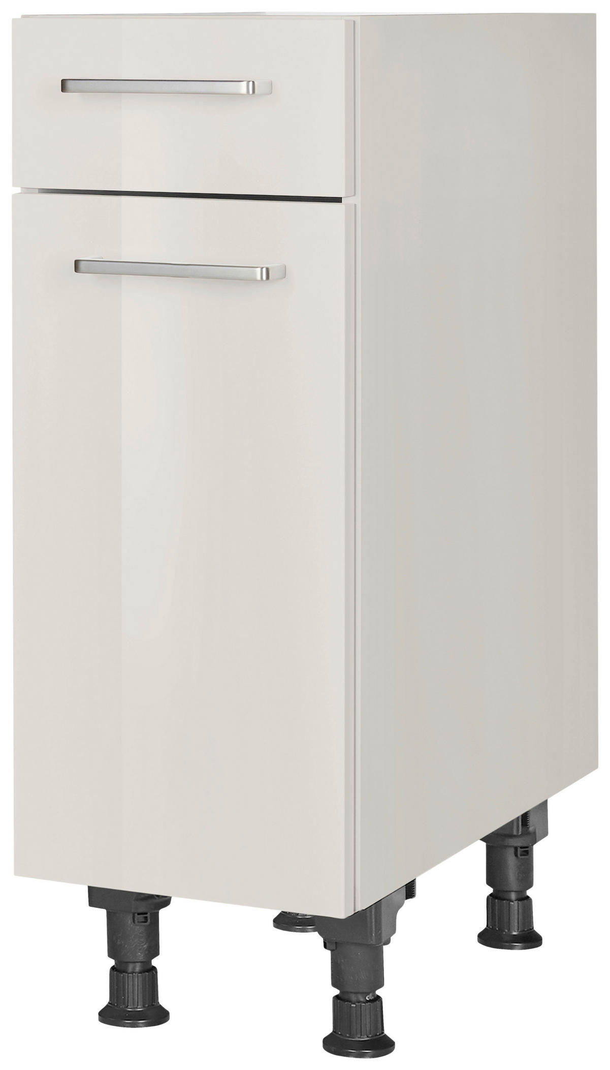 SCHUBKASTENUNTERSCHRANK 30/87/56 cm  in Hellgrau  - Edelstahlfarben/Hellgrau, MODERN, Holzwerkstoff/Metall (30/87/56cm) - Nobilia