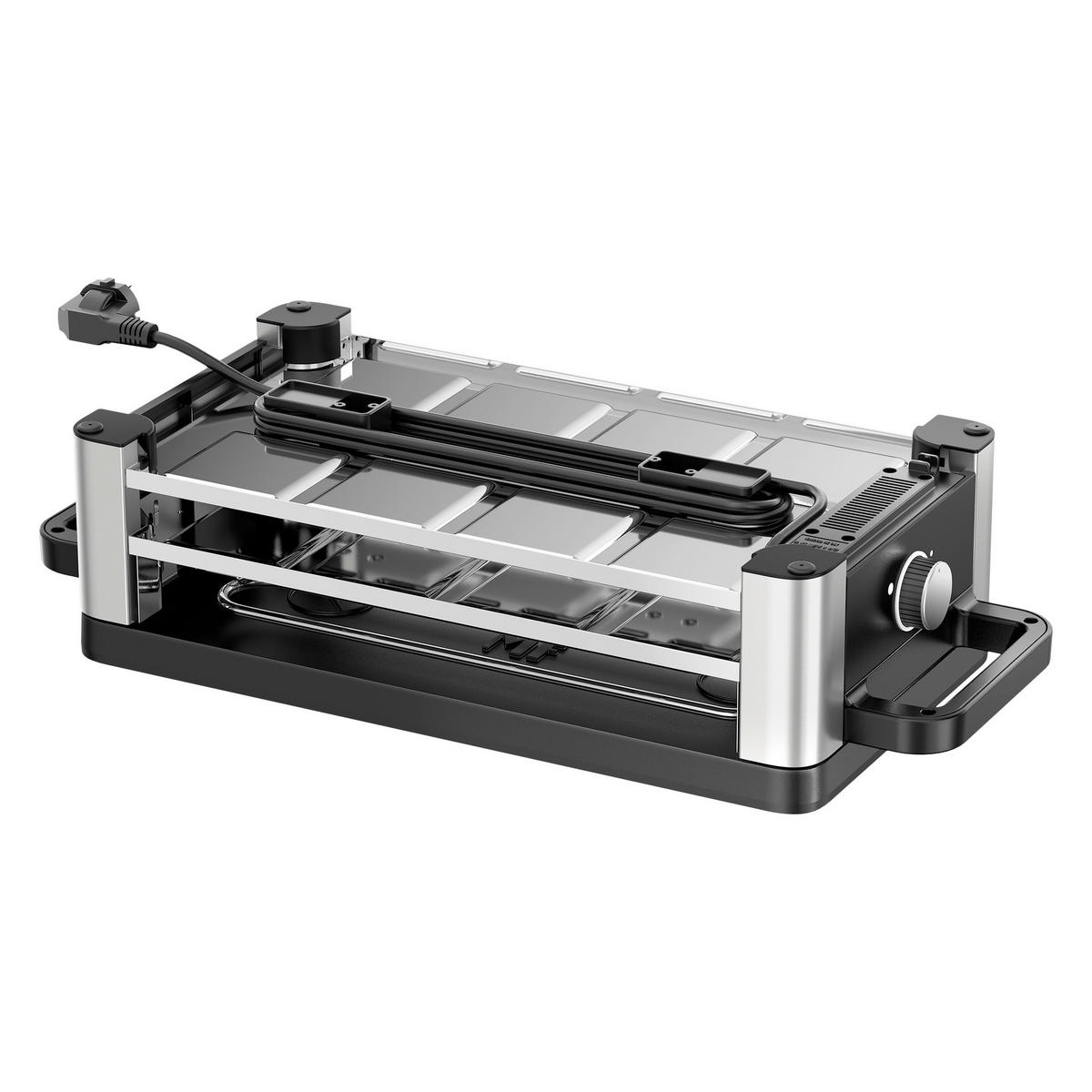RACLETTE-GRILL WMF Lono  - Edelstahlfarben, Design, Metall (44/24/13,2cm) - WMF