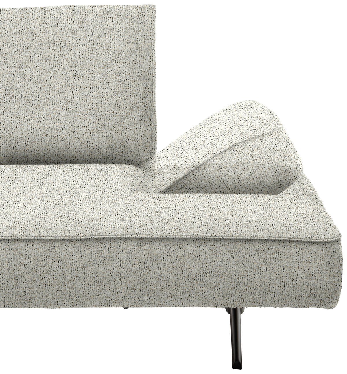 ECKSOFA  in Chenille Creme  240/132 cm  - Creme/Schwarz, Design, Holz/Textil (240/132cm) - Koinor